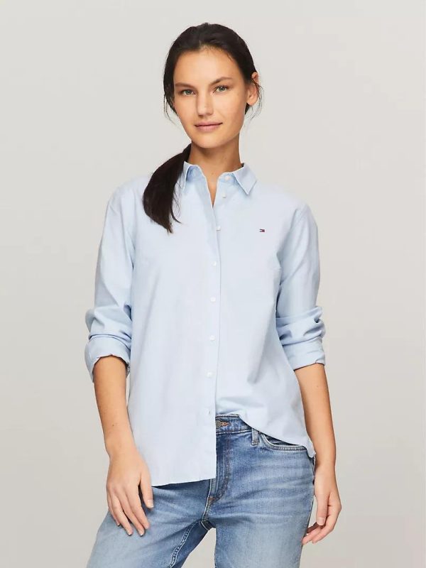 Regular Fit Solid Stretch Oxford Shirt