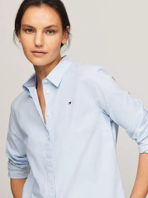 Regular Fit Solid Stretch Oxford Shirt - Imagen 2