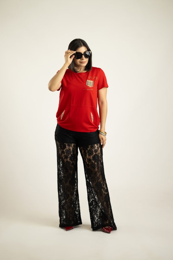 Noir Lace Black Pants - Imagen 3