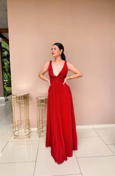 Marta Red  Maxi Dress
